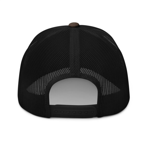 Camouflage Squatch trucker hat (Blue) - Image 2