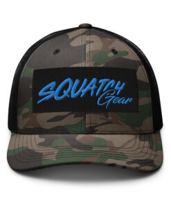 Camouflage Squatch trucker hat (Blue)