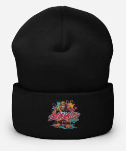 Alternative view of Cuffed Splat Squatch Beanie