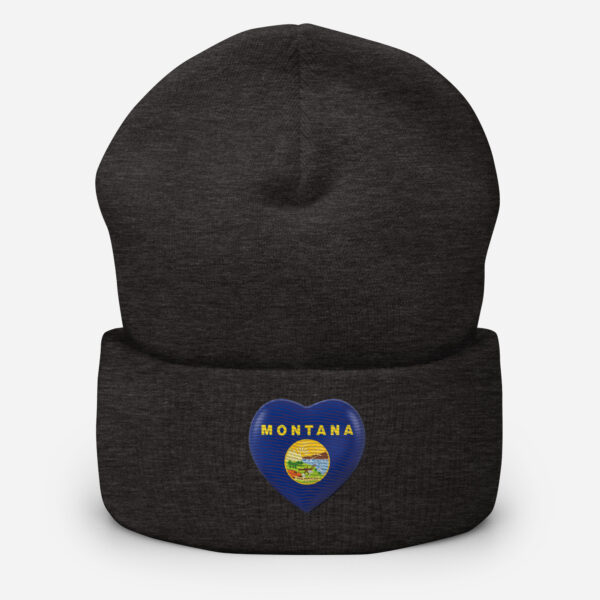 Cuffed Montana heart  Beanie - Image 9