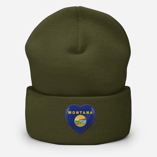 Cuffed Montana heart  Beanie - Image 6