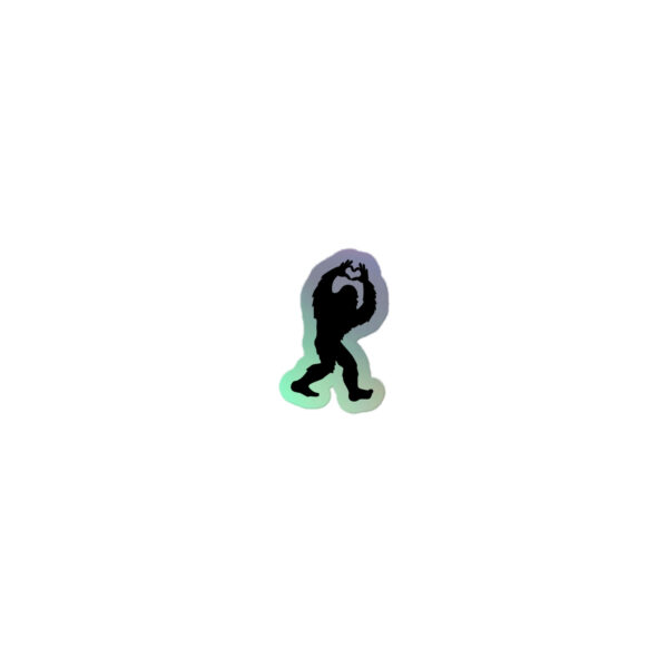 Holographic Heart Squatch stickers