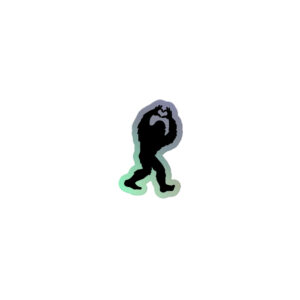 Alternative view of Holographic Heart Squatch stickers