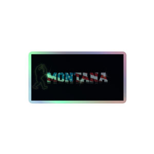 Alternative view of Holographic Montana/USA Flag stickers