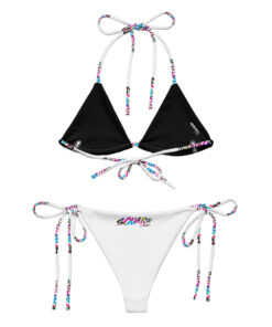 Alternative view of White recycled string bikini