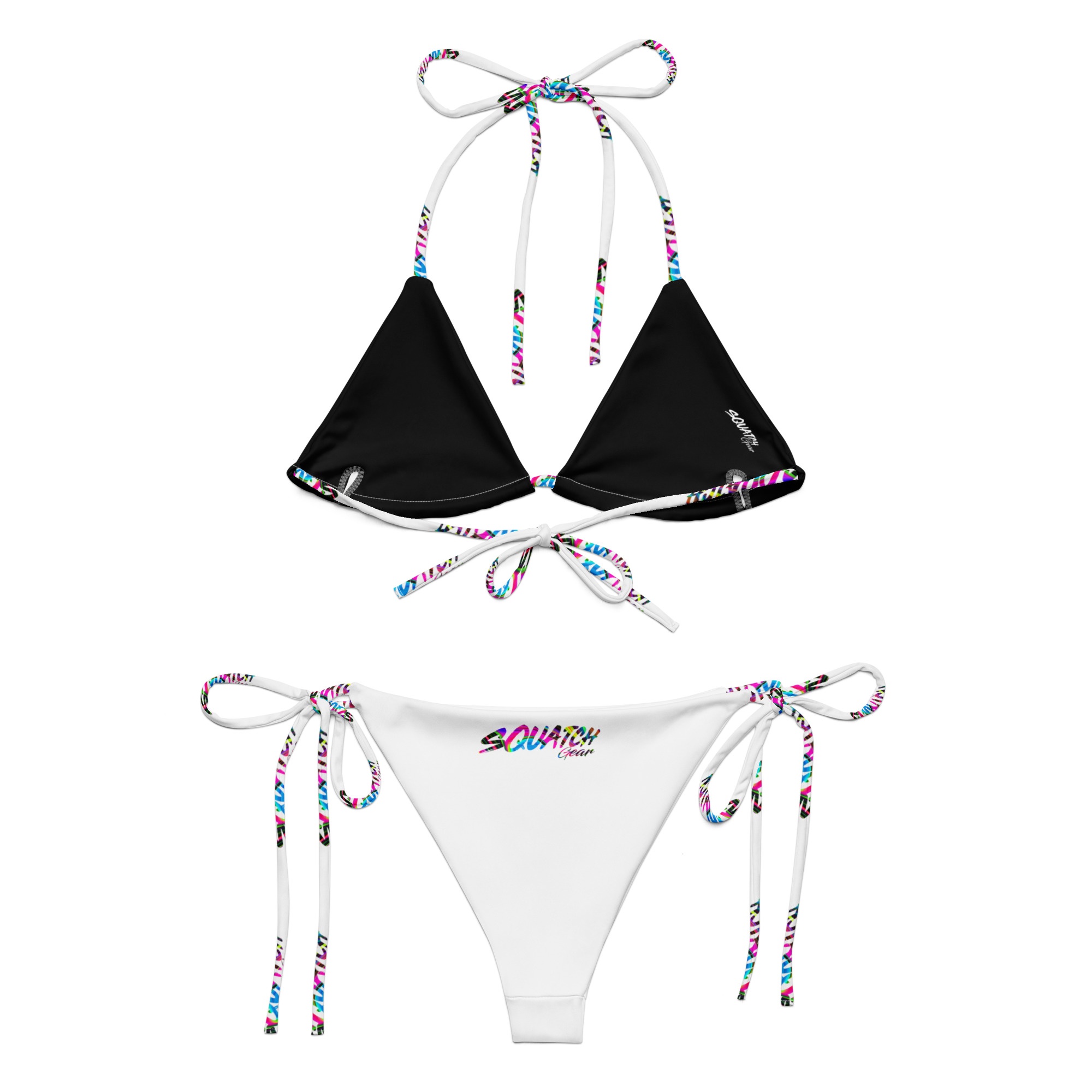 White recycled string bikini - Image 2