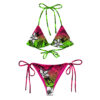 Flower recycled string bikini