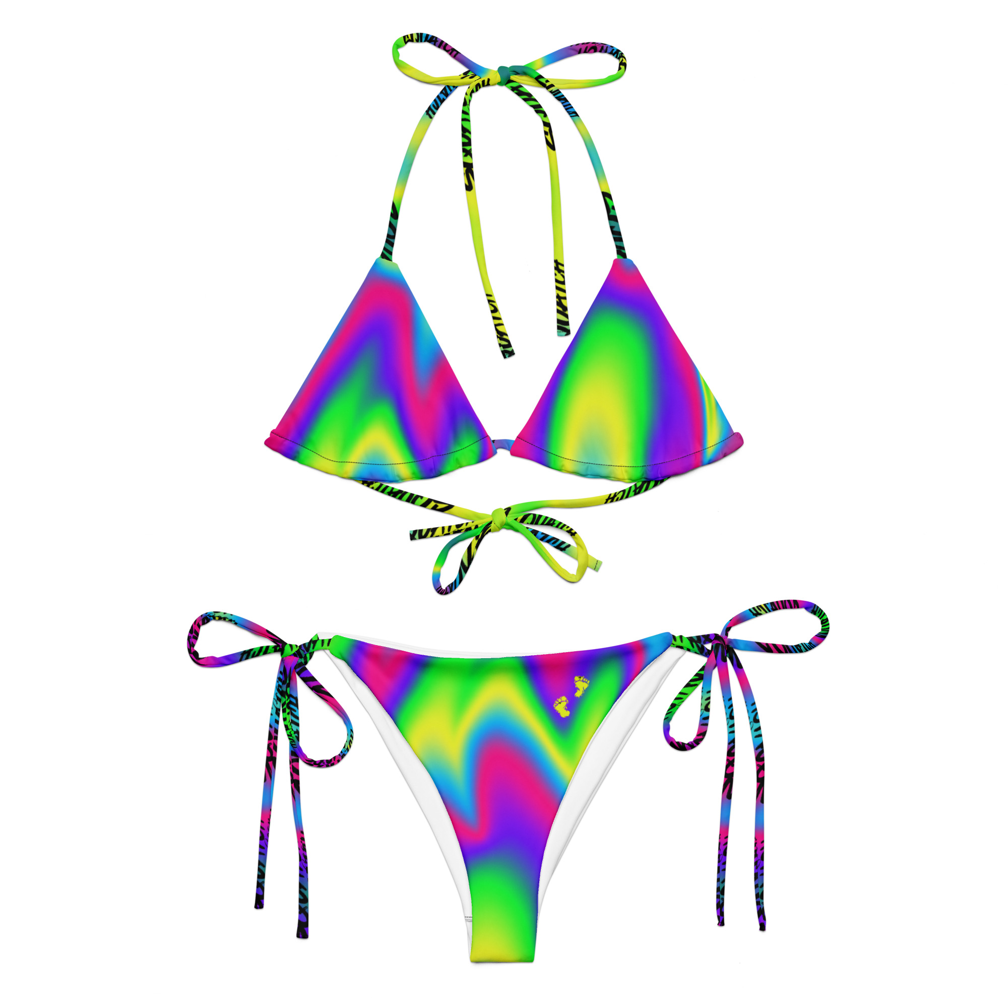 Bright recycled string bikini