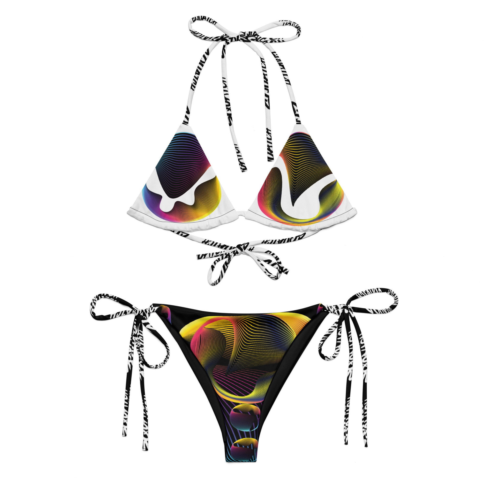 Bubbles recycled string bikini