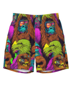 Multi colored squatch swim trunks