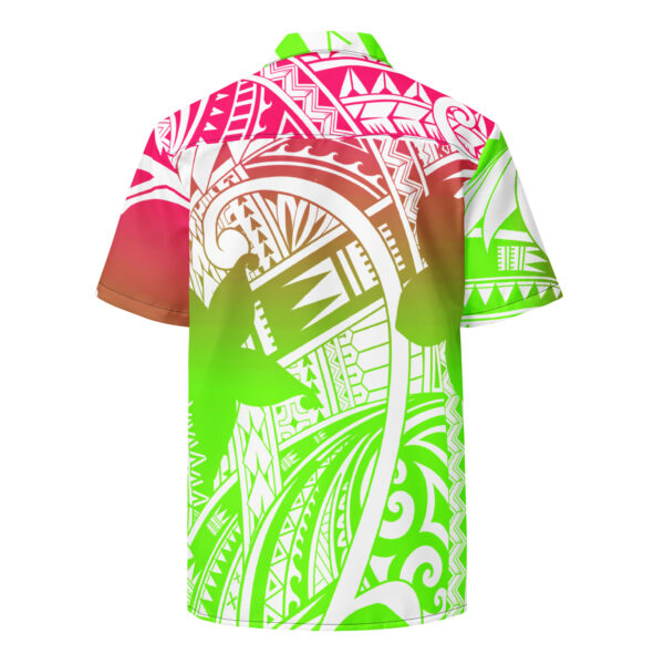 Hawaiian Pink/Neon button shirt - Image 3