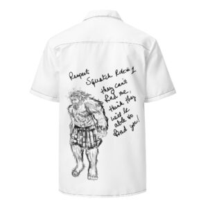 Alternative view of Squatch rule button shirt