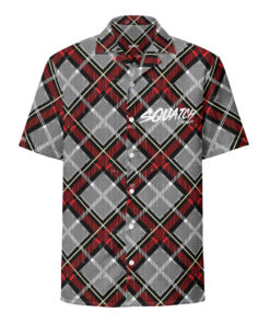 Red/Black checkered Unisex button shirt