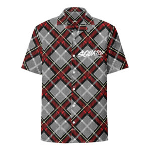 Red/Black checkered Unisex button shirt