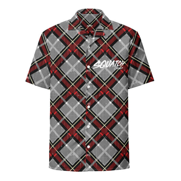 Red/Black checkered Unisex button shirt