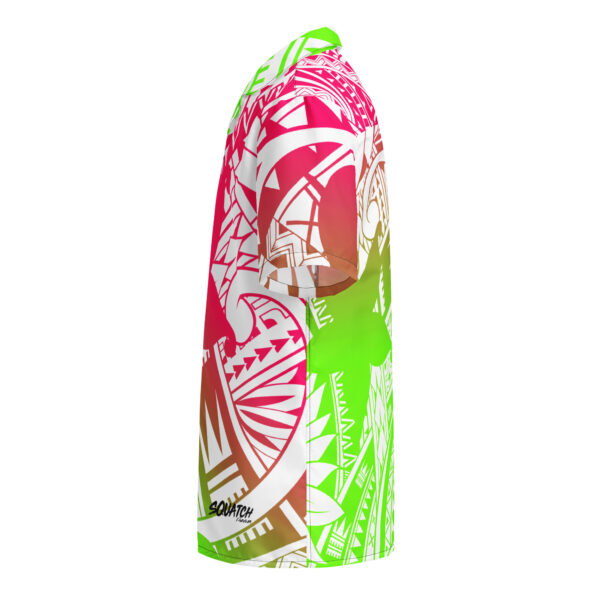 Hawaiian Pink/Neon button shirt - Image 5
