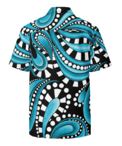 Alternative view of Black and Blue Mandela button shirt