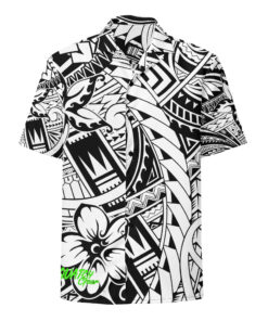 Alternative view of Hawaiian button shirt