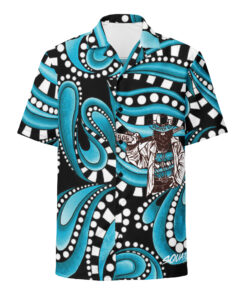 Black and Blue Mandela button shirt